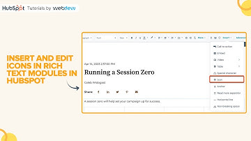 How to insert and edit icons in rich text modules in HubSpot