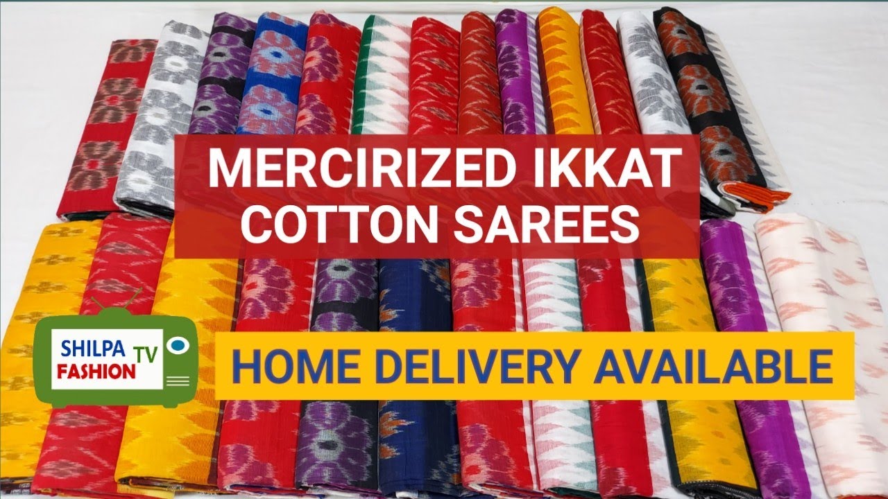 mercirized ikkat cotton sarees online shopping | #pochampallycotton ...