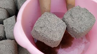 Dusty crunchy Sand Cement concrete crumble dry and water 💦💦💦 satisfying sound asmr