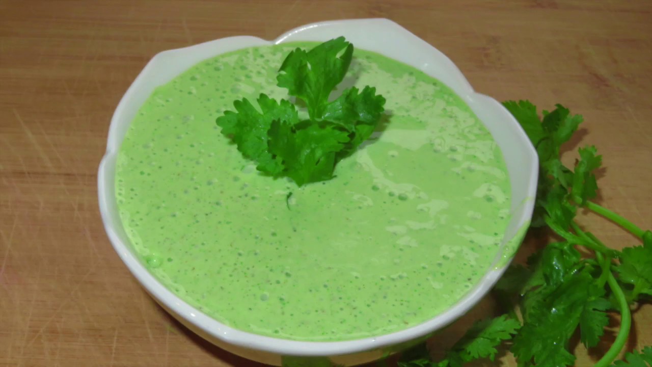 COMO HACER ADEREZO DE CILANTRO Y YOGUR SALUDABLE |SALSA DE CILANTRO💚