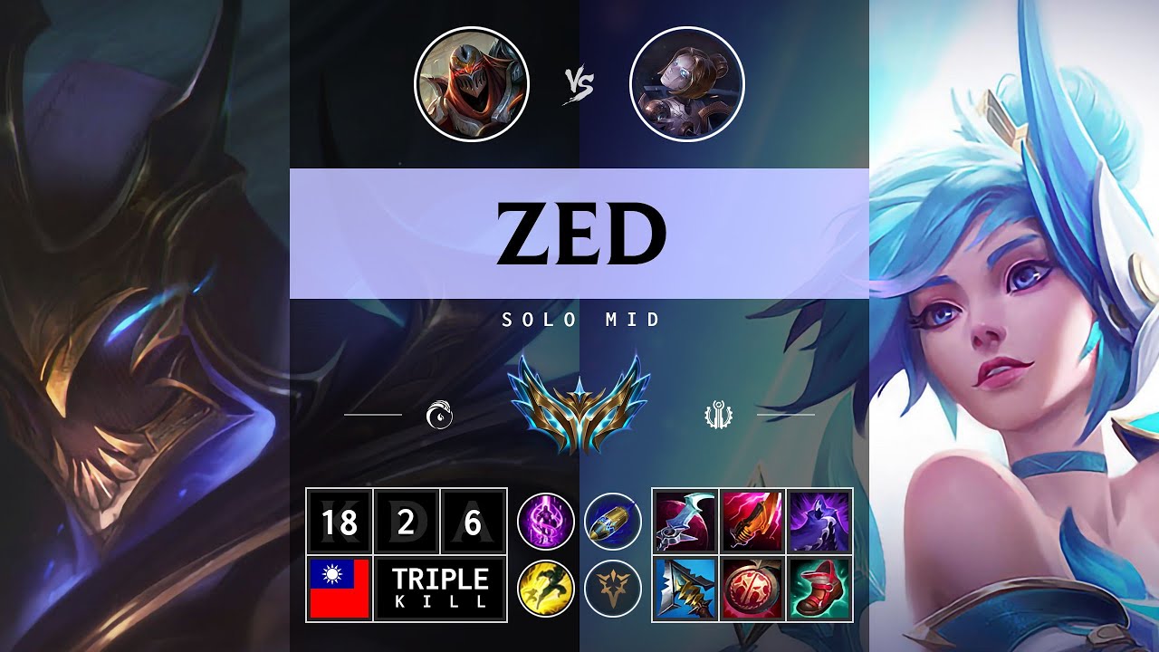 Zed Mid vs Orianna: Triple Kill, Legendary - TW Challenger Patch 14.15