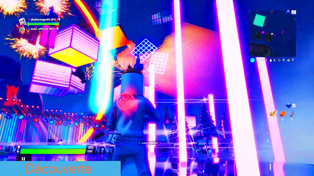 Découverte d'une ile discothèque sur Fortnite Créatif (fr Naxt )
