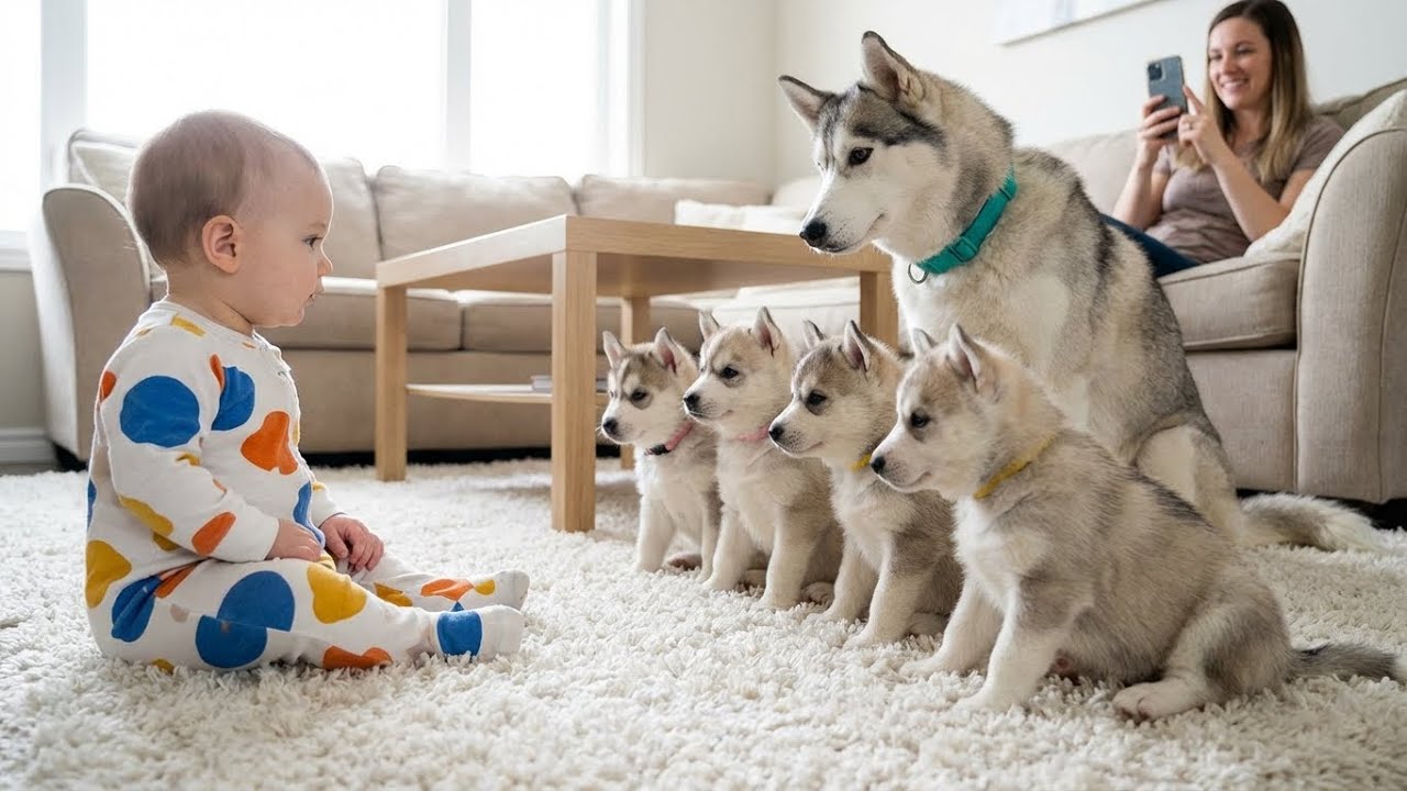 Baby & Dog Funniest Moments 😂👶🐶 | Husky, Labrador Puppy Reactions Compilation | Try Not To Laugh 🇺🇸