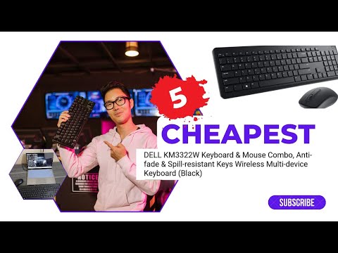DELL KM3322W Keyboard & Mouse Combo, Antifade & Slip resistant keys Wireless multi device (black)