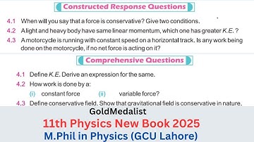 Chapter 4 Constructed Response Questions | Class 11th Physics New Book 2025 |Comprehensive Questions