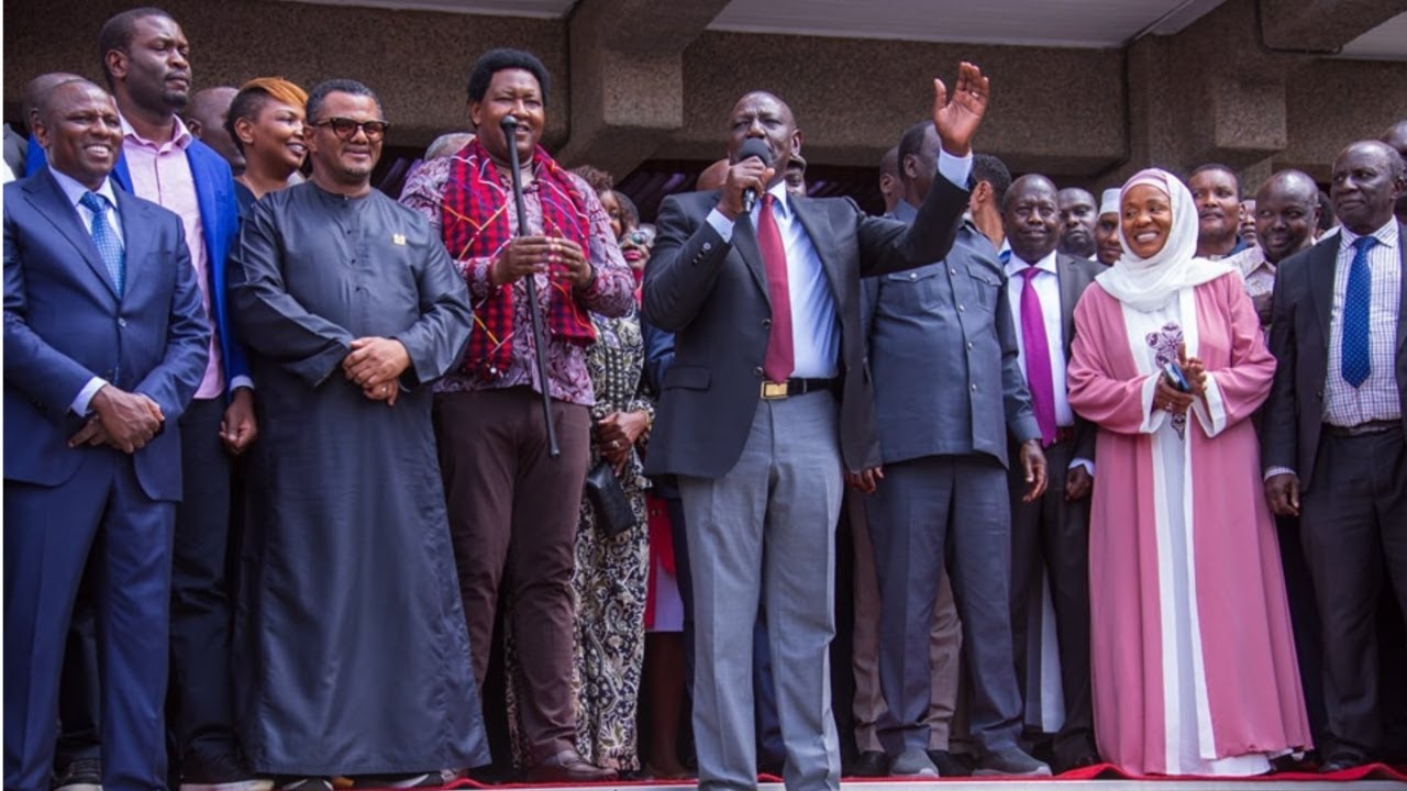 LIVE!! President Ruto and Raila Odinga addressing Kenyans outside KICC after their deal signing!!