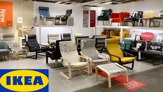 IKEA ARMCHAIRS CHAIRS OTTOMANS HOME FURNITURE SHOP WITH ME SHOPPING STORE WALK THROUGH