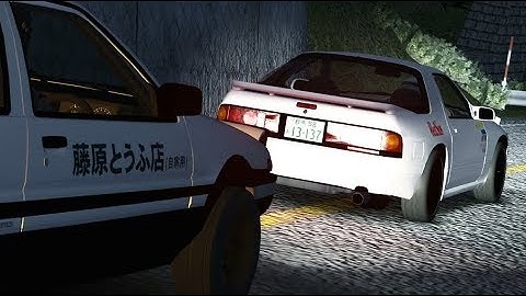 [Assetto Corsa × Initial D] 藤原拓海 & 高橋涼介 @赤城 (Eng Sub/中字)