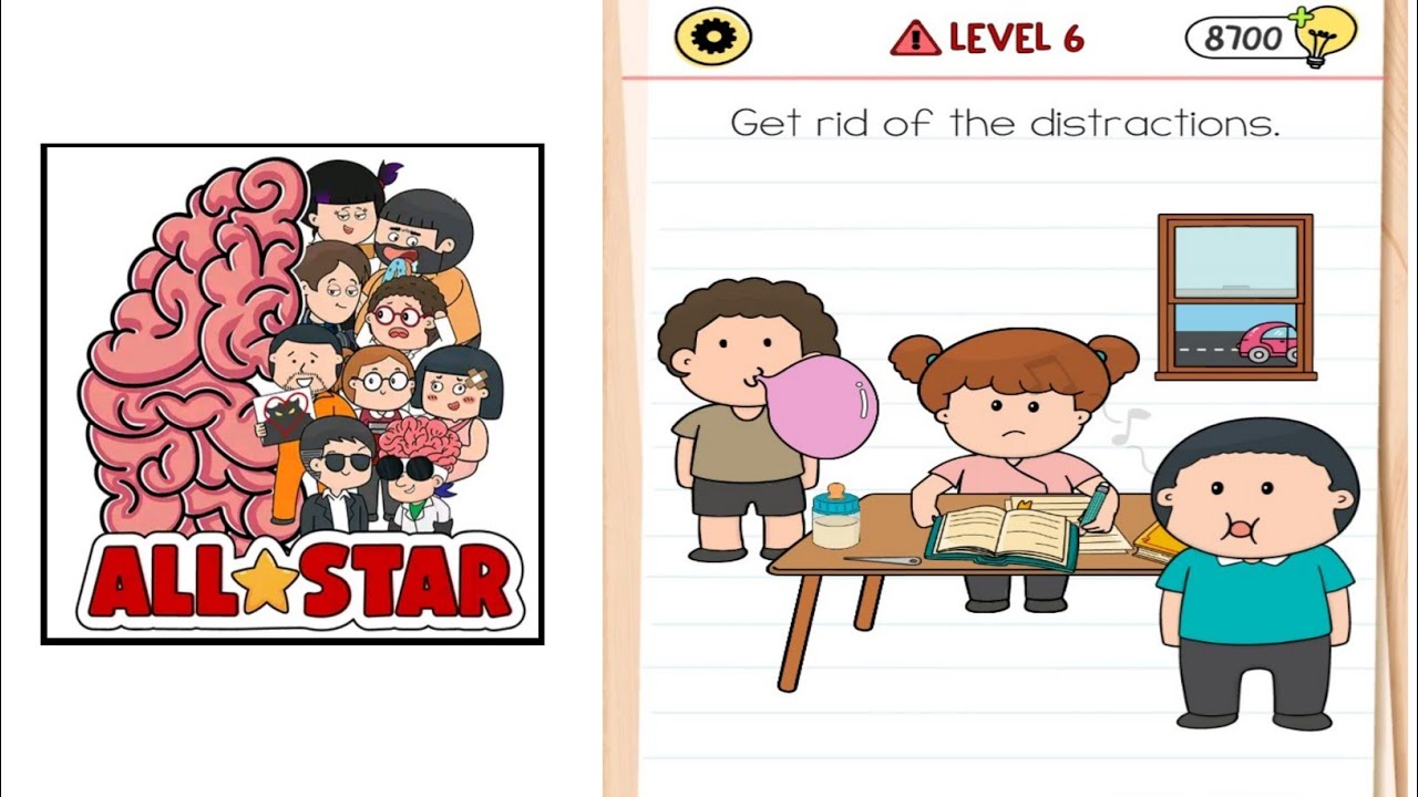 Brain test All-Star Master level 6 get rid of the distraction