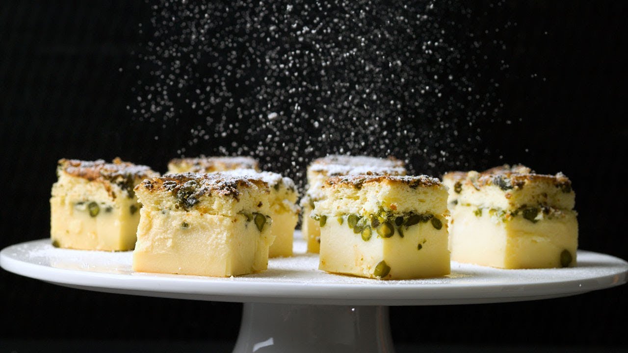 Gateau Magique Aux Pistaches Et Chocolat Blanc Youtube