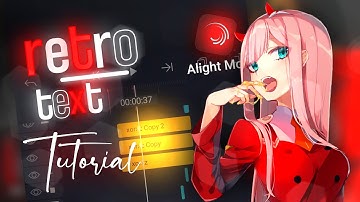 Retro Text Tutorial : Alight Motion | ‎@rztrcStyle tutorial // xorxz