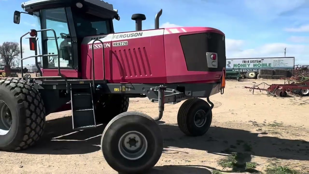 Massey Ferguson WR 9770 Swather lot #47 selling on our Online 2026 Spring Consignment Auction