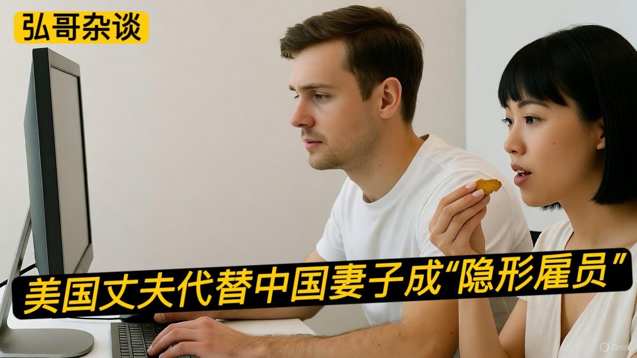 “我成了妻子职场的隐形雇员。” 美国白男无奈吐槽，关于中国老婆的奇葩理论。