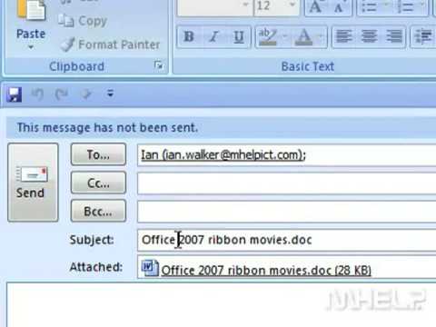 How to send a Word document as an message directly