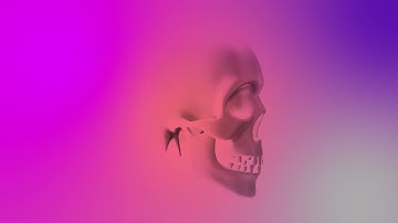 4K Visuals Effects Background 1 Hour of Rotating 3D Skull - Pink Purple Gradient - Loop - FHD - UHD