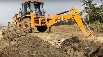 JCB Backhoe Loader Making A Bridge Foundation - JCB 4×4 New Video
