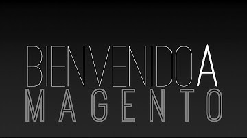 Bienvenido a Magento