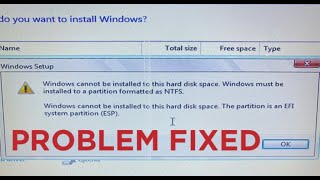 Fix windows cannot be installed to this disk. the selected disk is of the gpt partition style#shorts