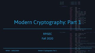 Famous F2020 - Modern Cryptography: Part 1 Profile