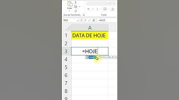 Como inserir data de hoje no Excel - em 7 segundos