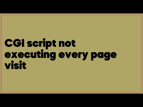 CGI script not executing every page visit  (2 answers)