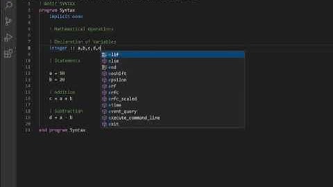 FORTRAN - BASIC SYNTAX