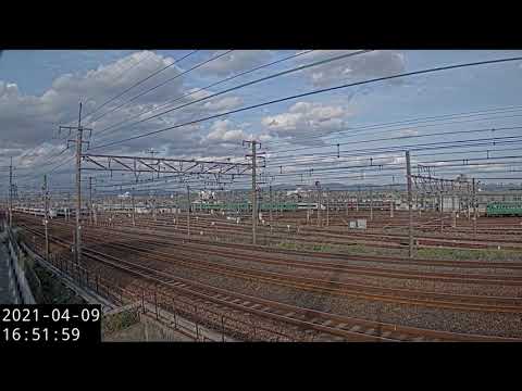 クモヤ443向日町ライブカメラ通過