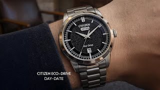 CITIZEN ECO-DRIVE 朱仔推介《AW0151-85E 罕有光動能🌞十二時位置星期 DAY-DATE 佈局 黑色沙面100M🌊》快閃優惠🔥Hk1168😵Tel 96699429 👍 