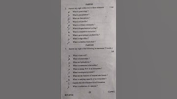 ECOLOGY QUESTION PAPER-2022||4th SEMESTER BOTANY hons.|| UTKAL UNIVERSITY ✌️