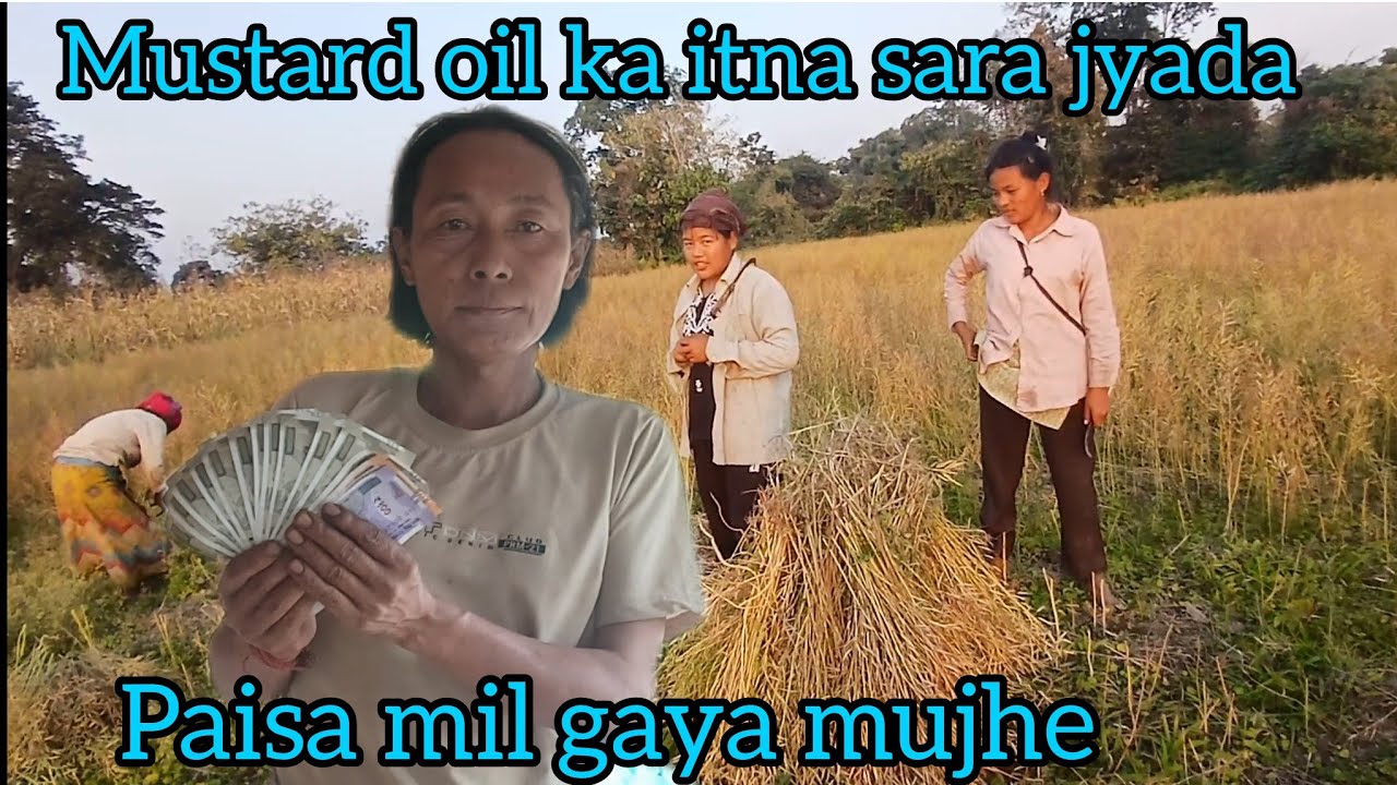 Family👨‍👩‍👦‍👦 ke // sath kiya Hai kheti // mustard oil ka  mila इतना sara jyada paisa 