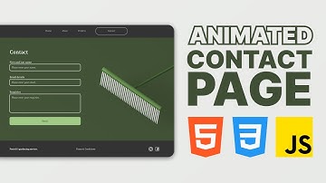How to Create an Animated Contact Page - using HTML, CSS & Javascript