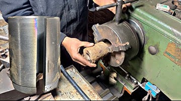 Ingenious man making Taper Bush For Forage Harvester Pulley | How To Make Bush On Lathe Machine