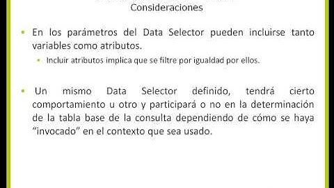 8-Consideraciones según la forma de utilización del Data Selector