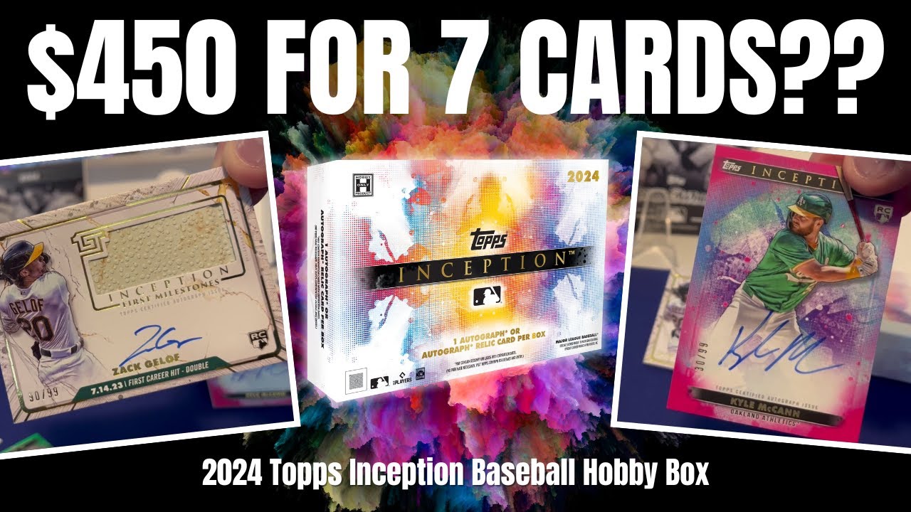 $450 FOR 7 CARDS?? 2024 Topps Inception Baseball has nasty RPAs and ...