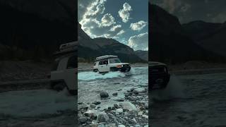 FJ Cruiser attempts big river crossing in the Rocky Mountains #fjcruiser #offroad #4x4