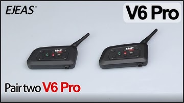 EJEAS V6 Pro | Pair two V6 Pro | motorcycle helmets bluetooth intercom