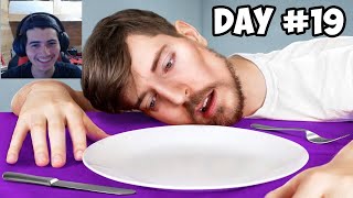 Mrbeast I Didn&#39;t Eat Food For 30 days Reaction!