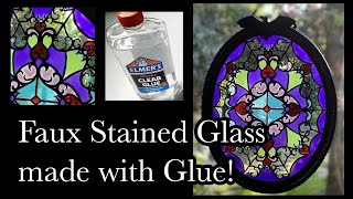 Bat Design Faux Stained Glass DIY