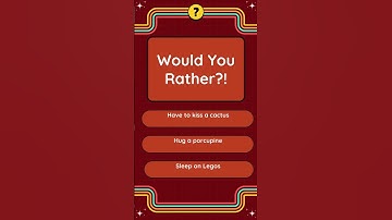 Would You Rather? 🤪 Fun, Crazy & Hilarious Choices Game | Interactive Quiz Shorts