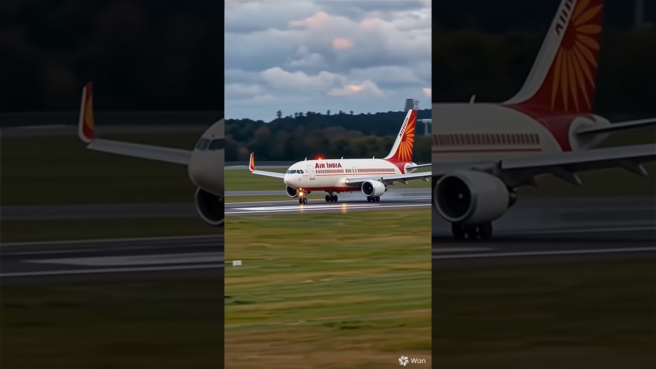 Air India flight landing 