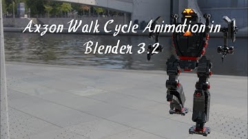 Axzon Robot Walk Cycle Animation Using Blender