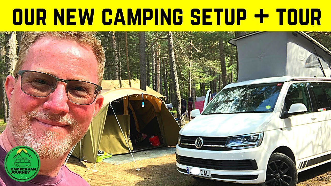 OUR NEW CAMPING SET UP ! Tour of our NEW Campsite setup with our Robens