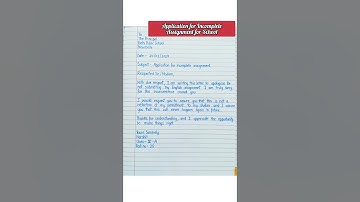 Application for Incomplete Assignment for School#application #applicationtoprincipal #essaywriting