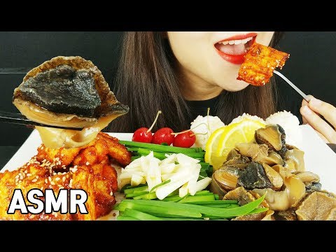 ASMR SOY SAUCE CONCH & SPICY EEL (EATING SOUNDS)MUKBANG REAL SOUNDS