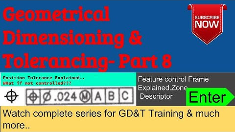 Geometrical Dimensioning & Tolerancing – Part 8 I Position Feature control frame & MMC  explained