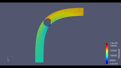 Flow over a throttle Valve | CONVERGE CFD | Pressure Contour Animation