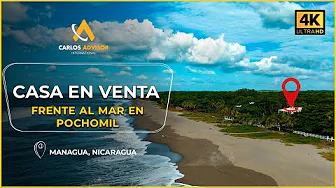 Casa Frente al Mar en Pochomil | 4 Habitaciones + Piscina | U$195,000