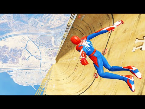 GTA 5 SPIDERMAN Ragdolls Jumps/Falls Compilation #9 (Euphoria physics Funny Moments)