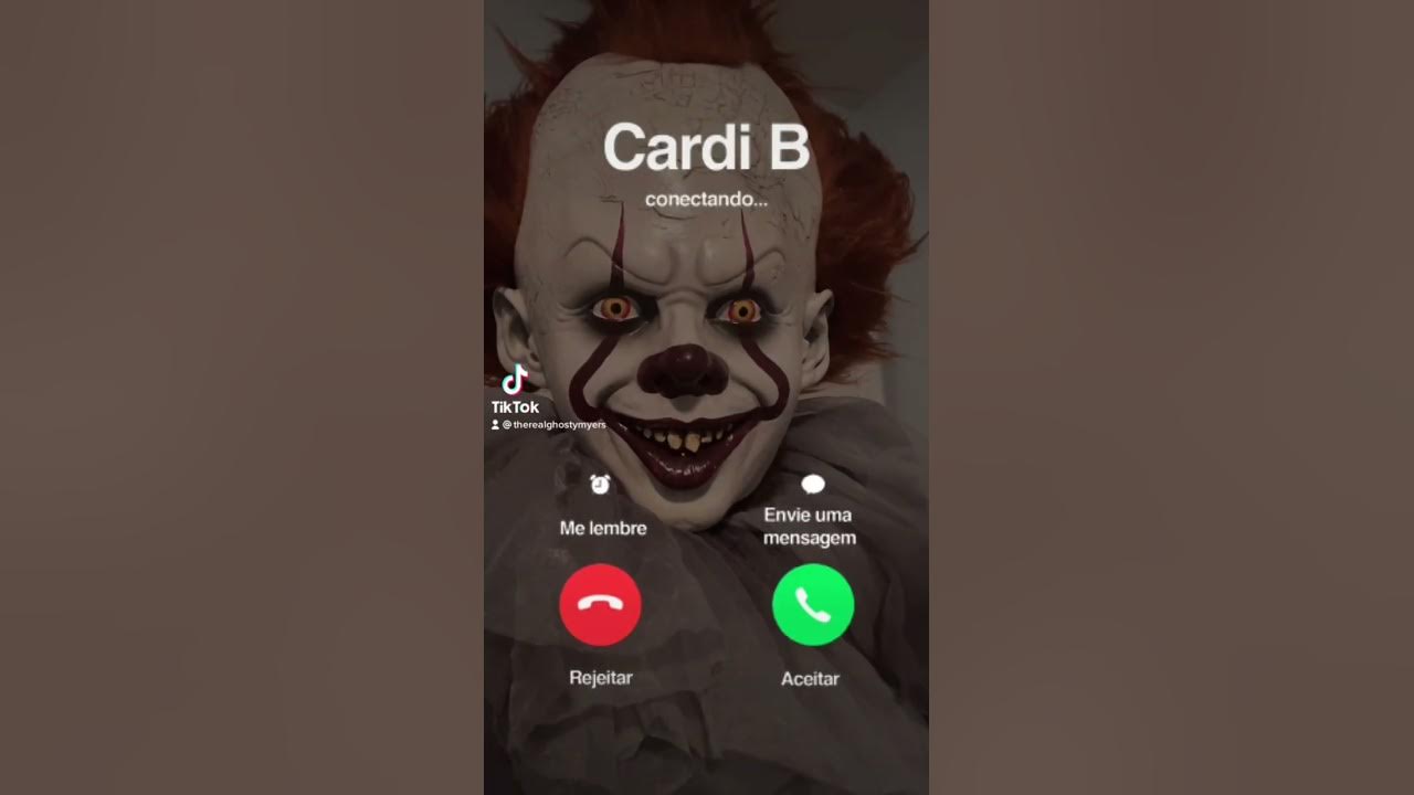 Pennywise Calls Cardi B #cosplay #shorts #comedy #pennywise #tiktok #funny #halloween #music