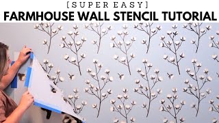 How To Stencil A Detailed Floral Farmhouse Pattern (The Easy Way!)
